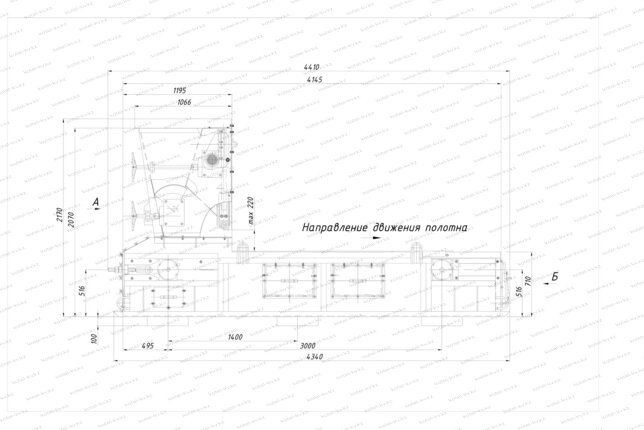 Топка с ленточным полотном ТЛПХ-1.4/3.0 чертеж